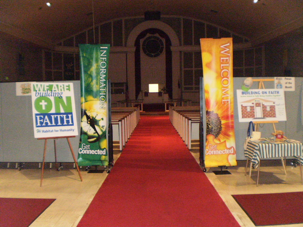 Church Entrance Hall Created With Room Dividers Screenflex
