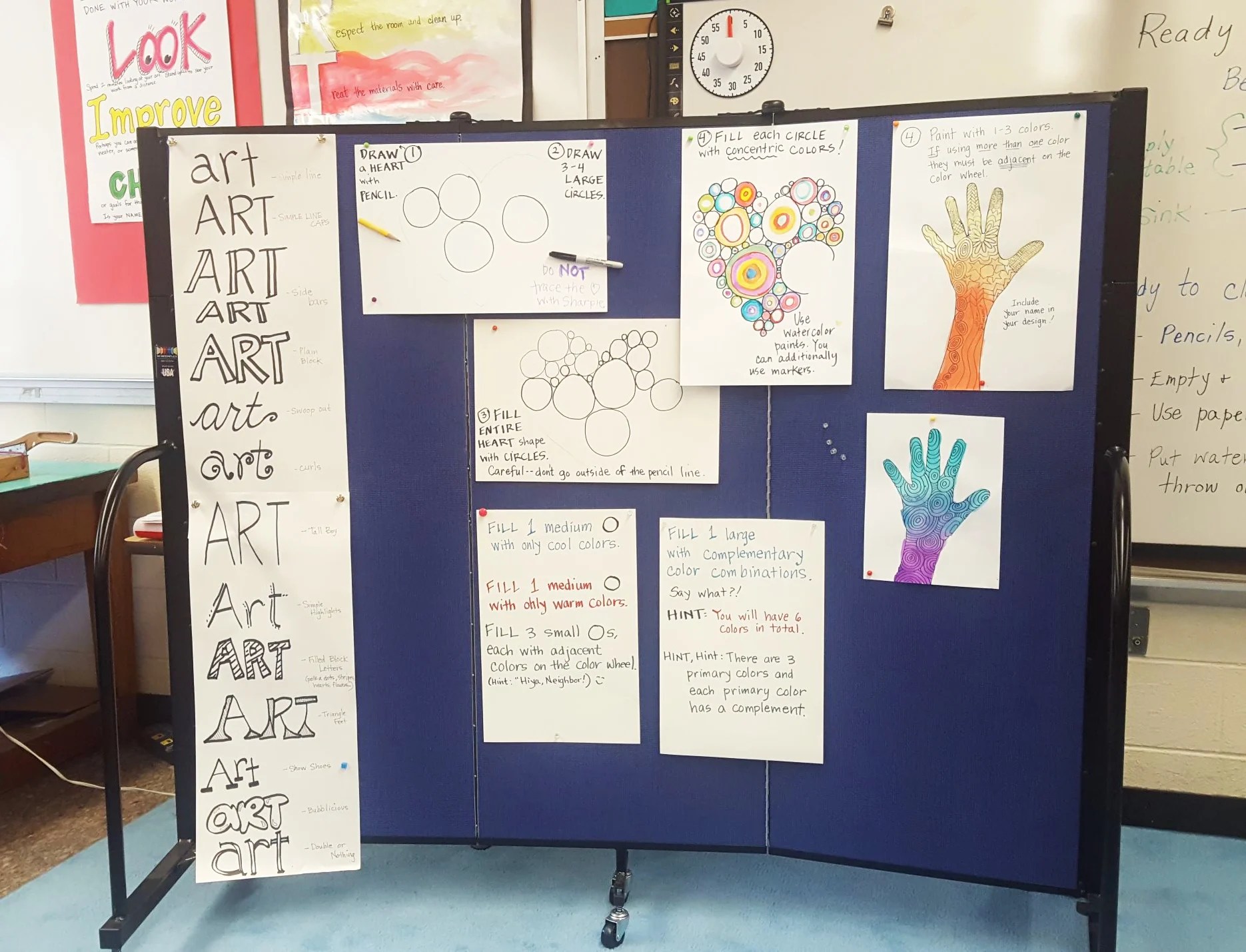 Classroom Art Display Boards Screenflex Portable Room Dividers