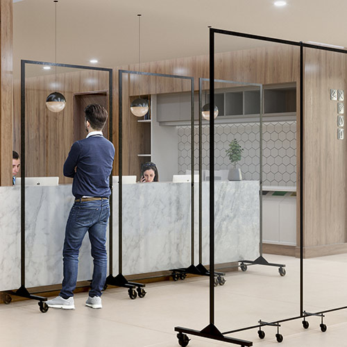 Plexiglass Reception Barriers Screenflex Portable Room Dividers