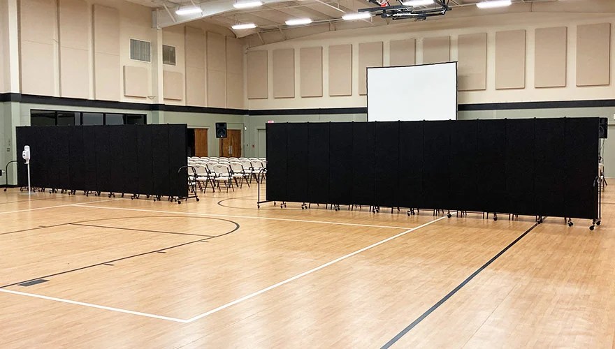 Gymnasium Barriers Baptist Church Screenflex Portable Room Dividers
