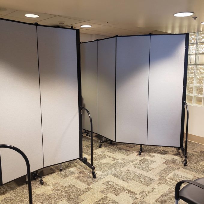 Vaccination Clinic for COVID Screenflex Portable Room Dividers