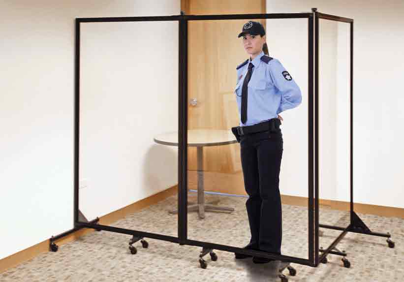 Visitation Holding Area at Correctional Facility Screenflex Partitions