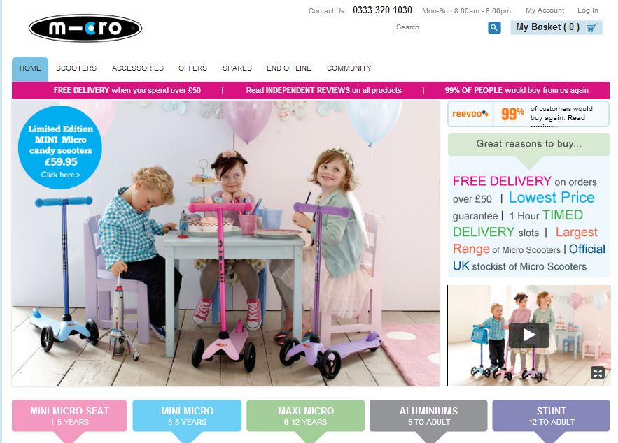 Micro Scooters launches new website with Screen Pages