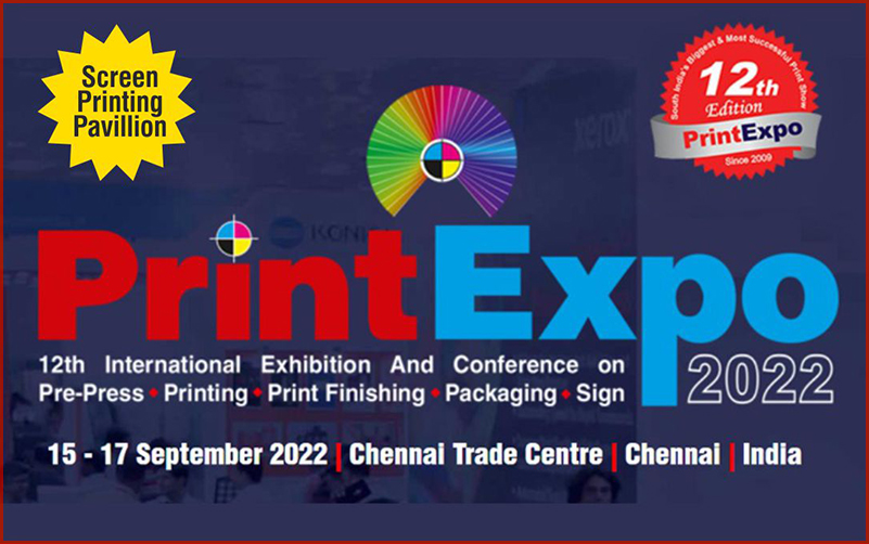 ‘Screen Printing’ Pavilion at PrintExpo 2022 Chennai Screen Print
