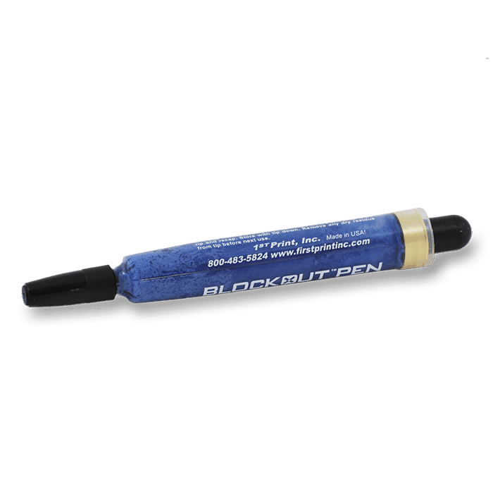 Blockout Pen Blue (For use with Water Based Inks) River City Graphic
