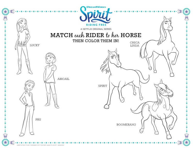 15 Printable Spirit Riding Free Coloring Pages