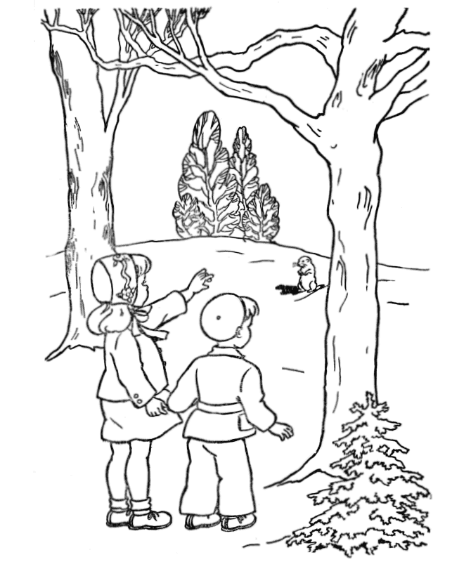 Free Printable Groundhog Day Coloring Pages