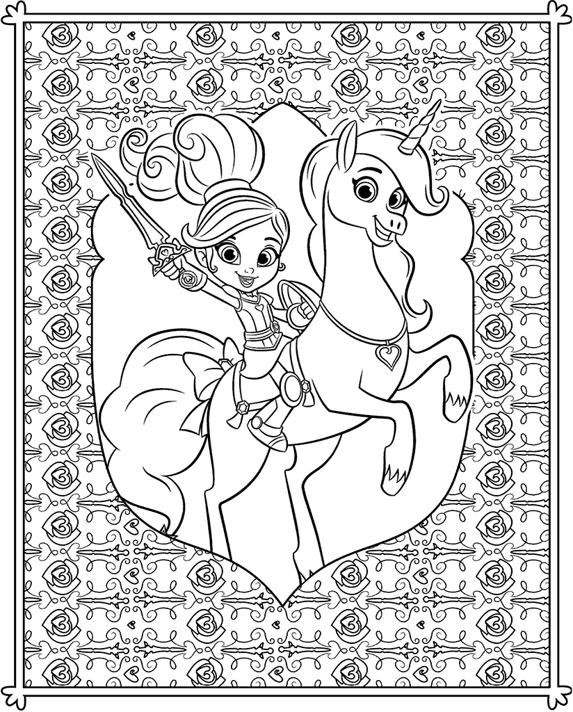 Nella The Princess Knight Printable Coloring Pages Nella The Princess Knight Printable Coloring Pages