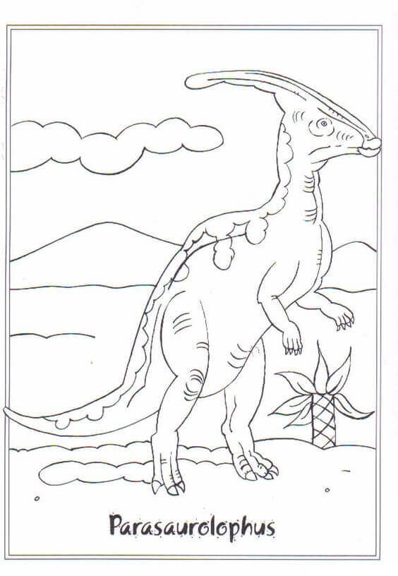 Parasaurolophus Dinosaur King Coloring Pages Coloring and Drawing