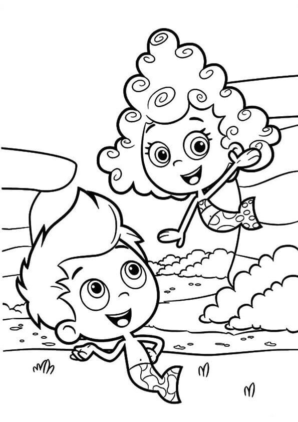 gil bubble guppies coloring page