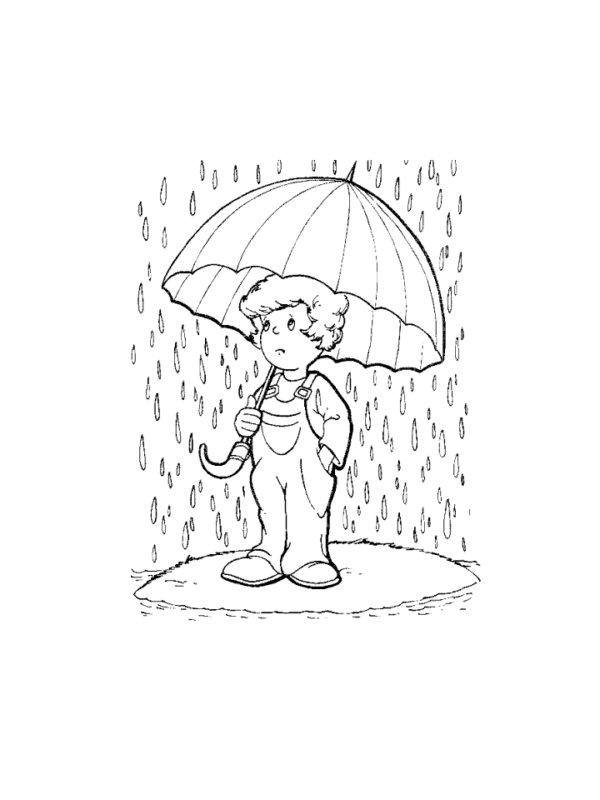 35 Free Printable Rainy Day Coloring Pages