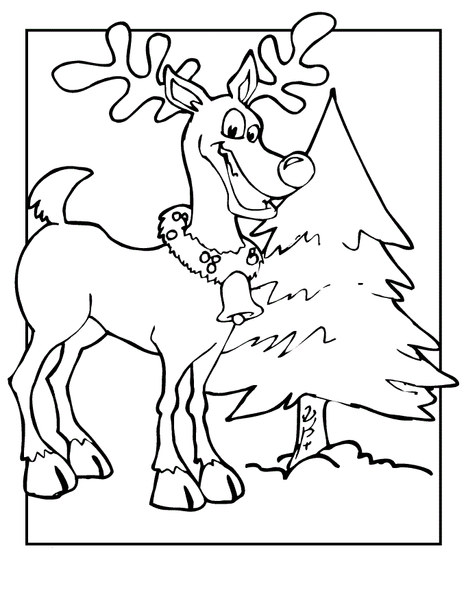 30 Free Reindeer Coloring Pages Printable