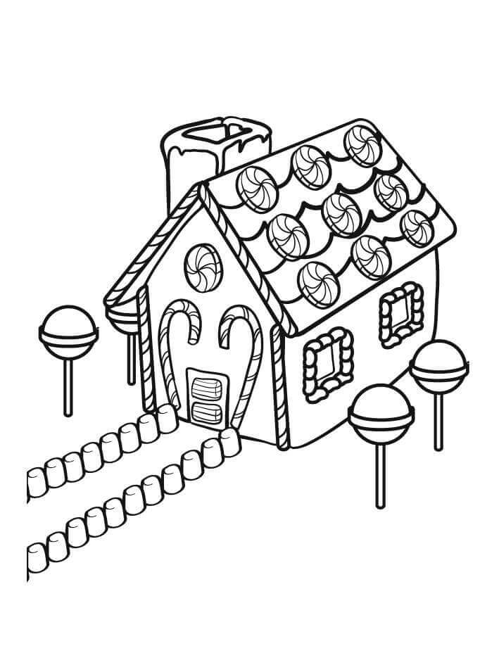 30 Free Gingerbread House Coloring Pages Printable