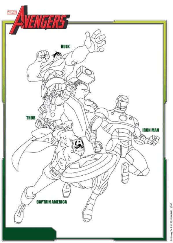 30 Free Avengers Coloring Pages Printable