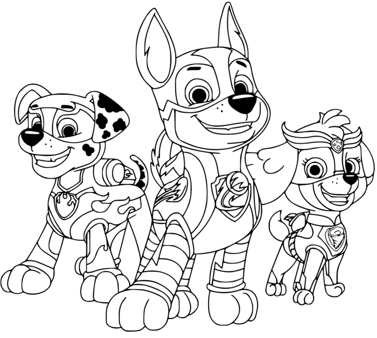 10 Free Paw Patrol Mighty Pups Coloring Pages Printable