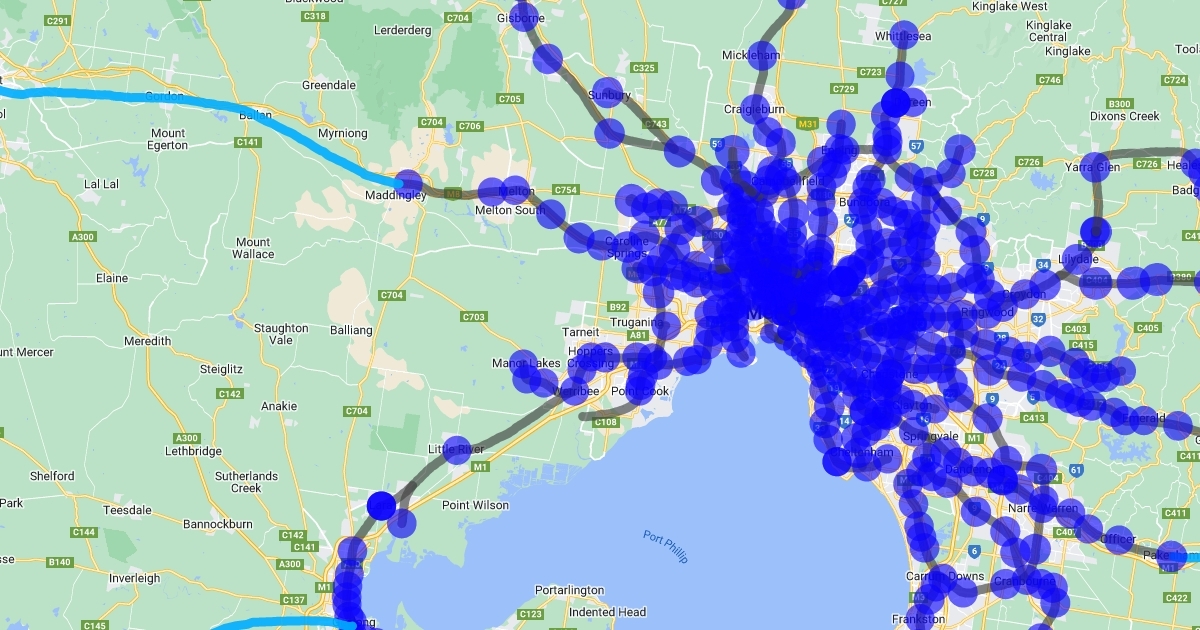 Melbourne Metro Scribble Maps