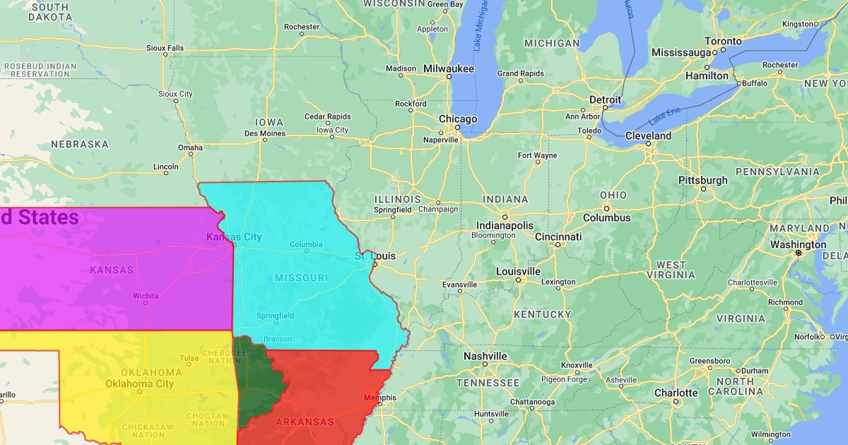 The state of Ozark Scribble Maps