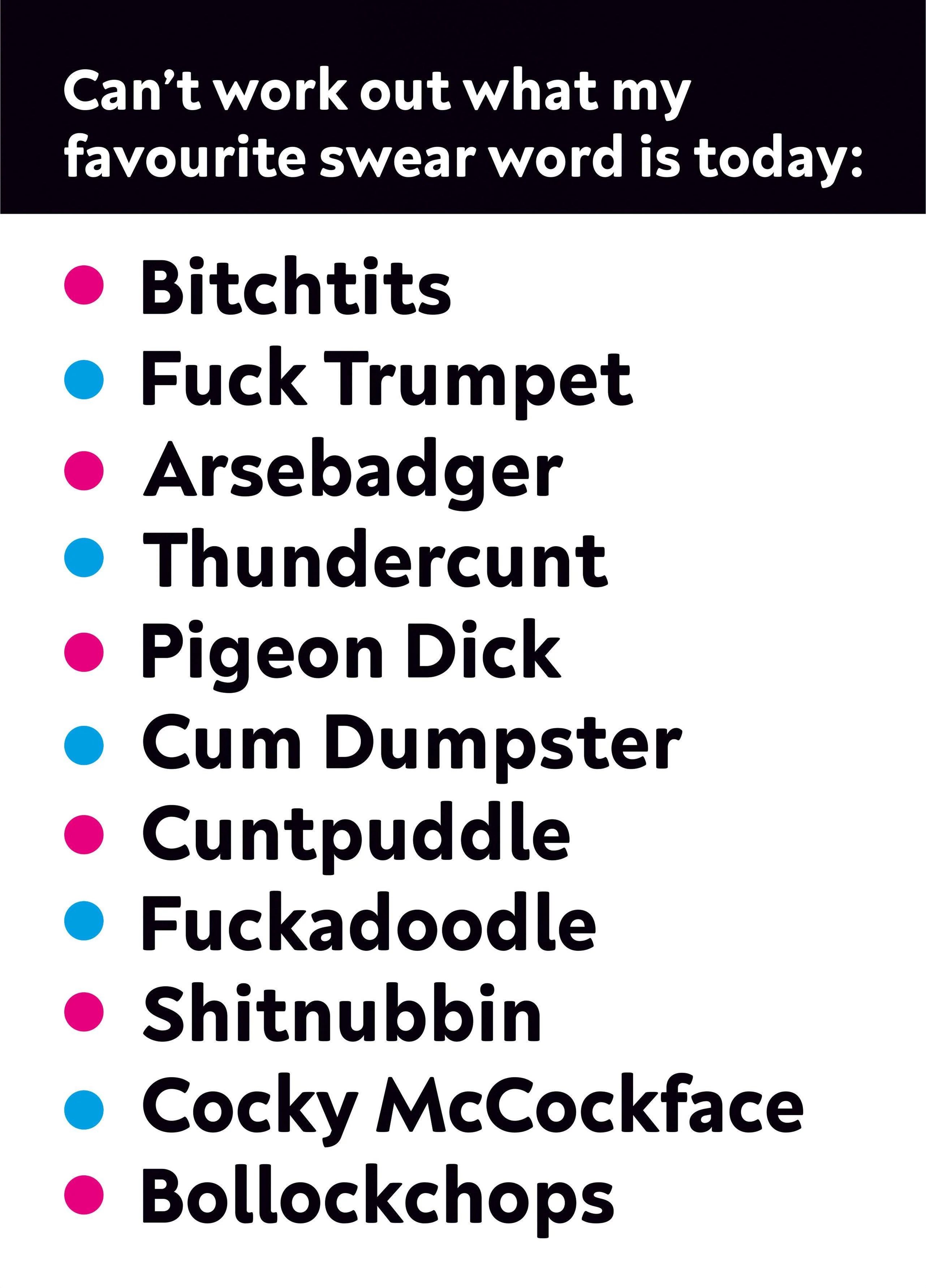 Favourite Swear Word Card Scribbler Cards & Gifts