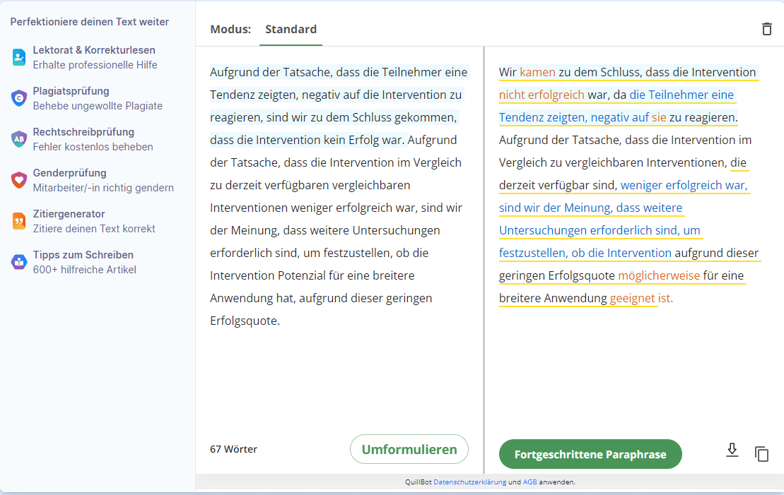 Bester TextUmschreiber 8 GratisTools im Vergleich