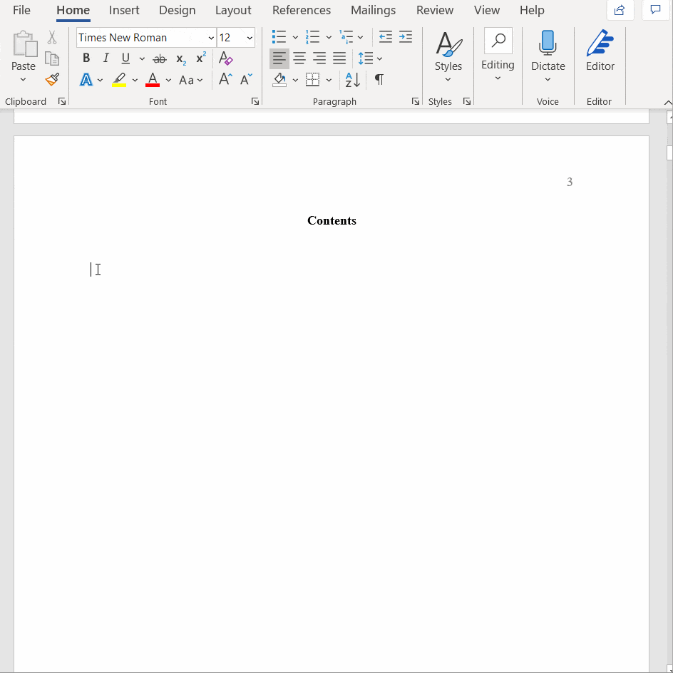 Tabla De Contenido Estilo Apa