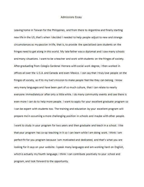 English Admissions Essay Editing Fast and Affordable Scribendi
