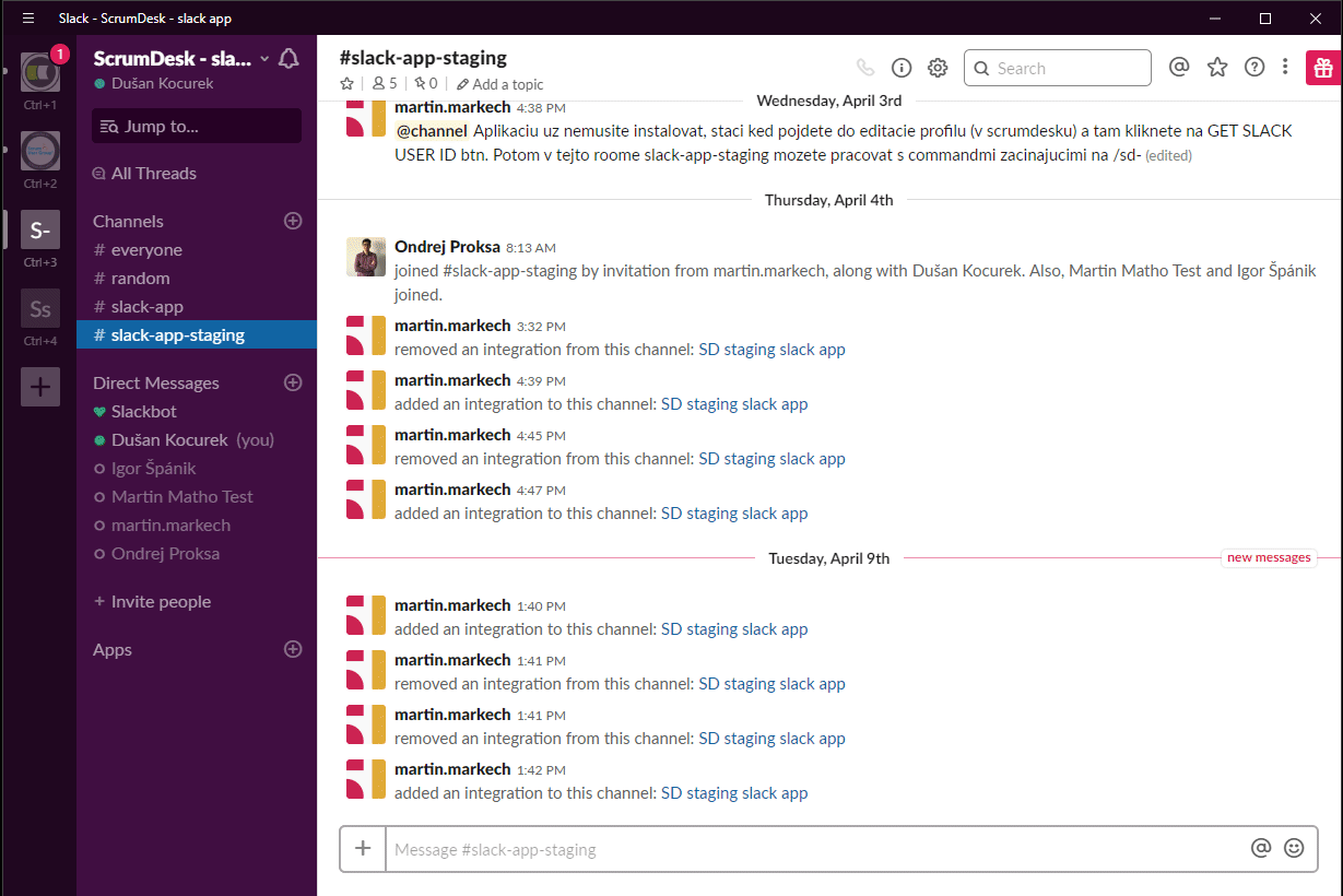 Slack And Scrumdesk Integration Scrumdesk Meaningfully Agile