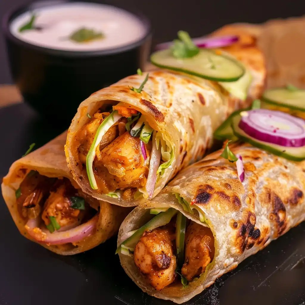 Chicken Kathi Roll Recipe