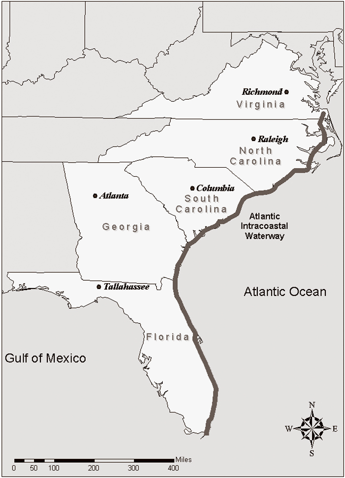 Atlantic Intracoastal Waterway Map Florida Atlantic Intracoastal Waterway Map Florida