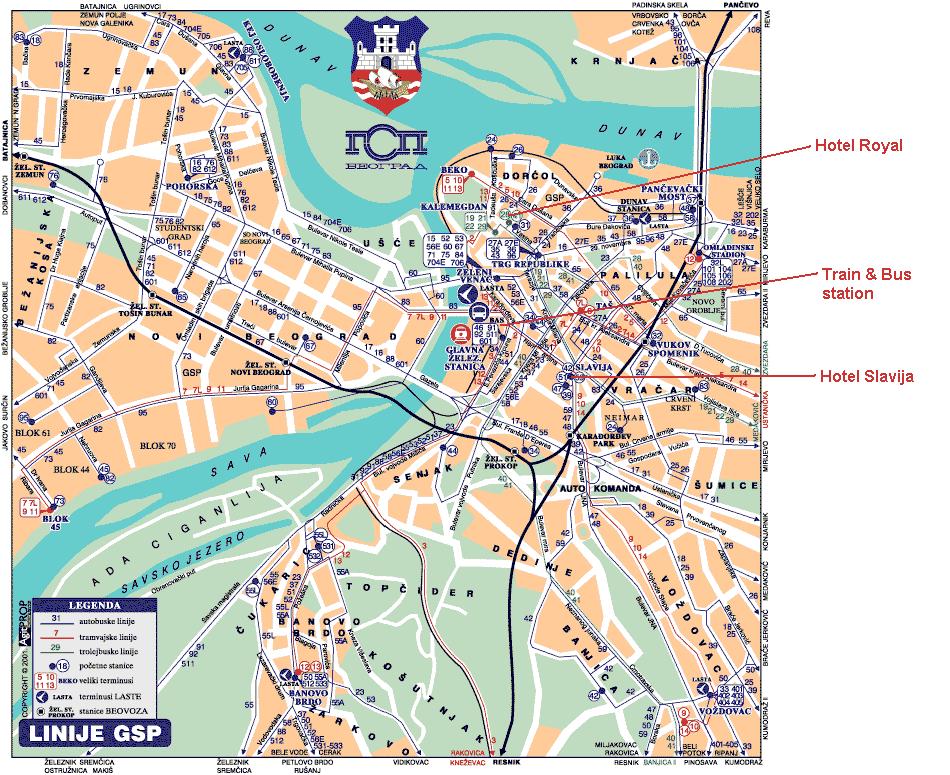 Belgrade Map Online Map
