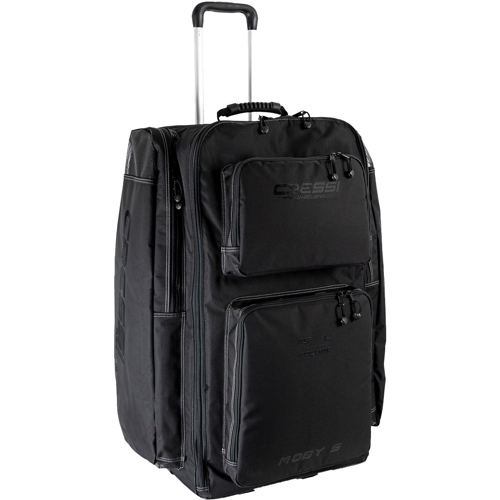 Cressi Moby 5 Black Bag with Wheels & 90Degree Regulator Bag PCKCSBBM5BK