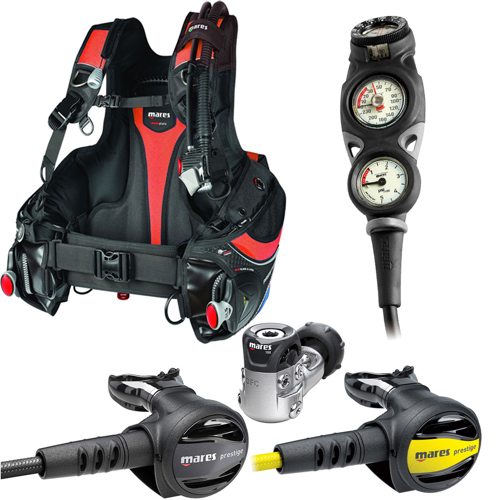 Mares Prestige Red Package PCKMRSPRP Scuba