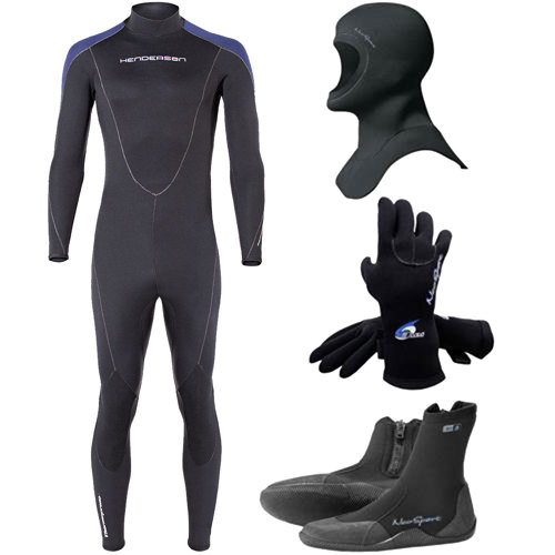 Henderson 7mm Men's Thermoprene Wetsuit Package Scuba