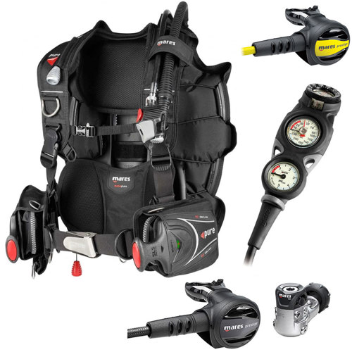 Mares Pure SLS BCD, Mares Prestige 15X Regulator, Mares Prestige