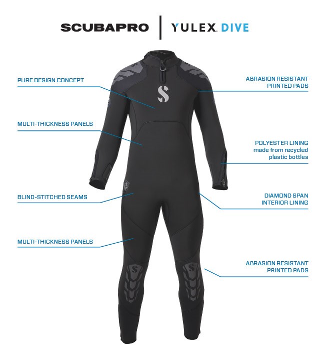 Scubapro 5/4mm Everflex Yulex Men's Full Wetsuit Scuba
