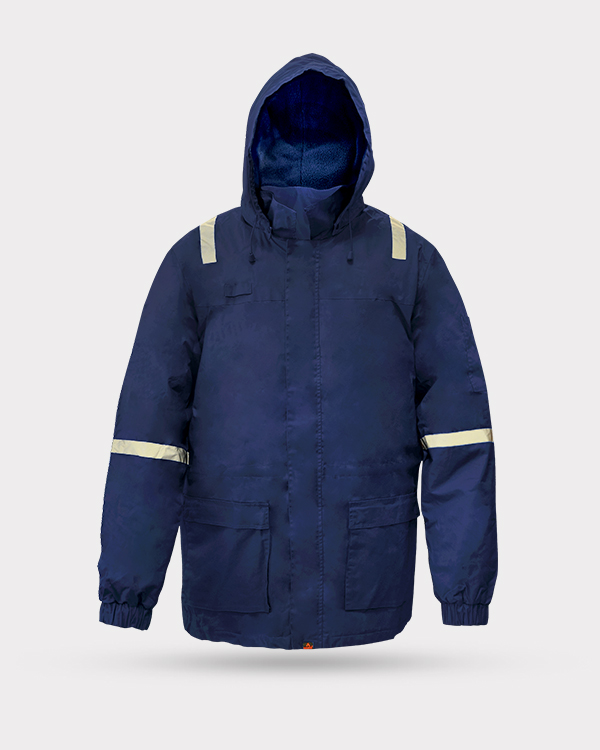 Cotton Winter Jacket Made of 100 Cotton and Fleece Lined