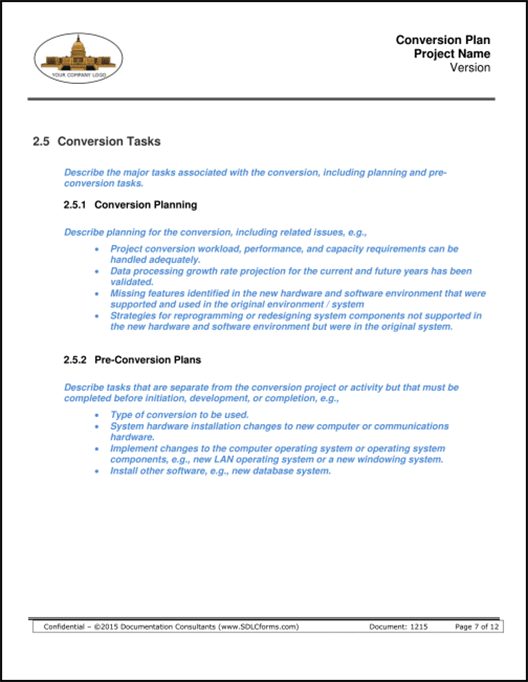 Conversion Plan