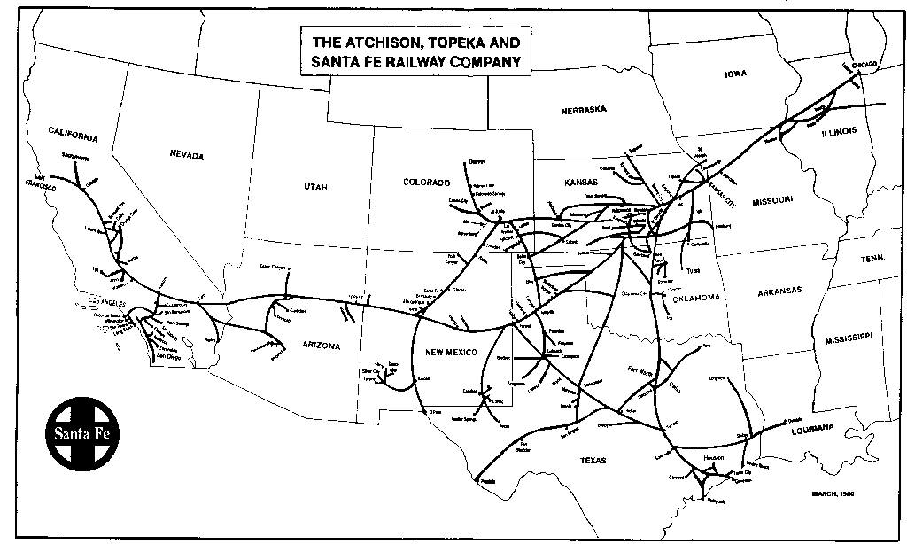 28 Santa Fe Railroad Map Maps Database Source