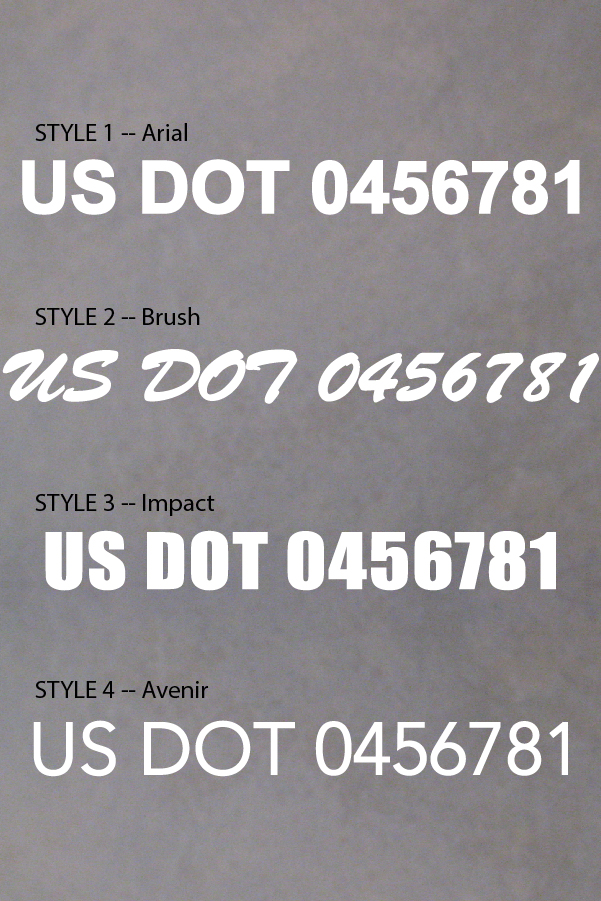 US DOT Number Decal San Diego Sticker