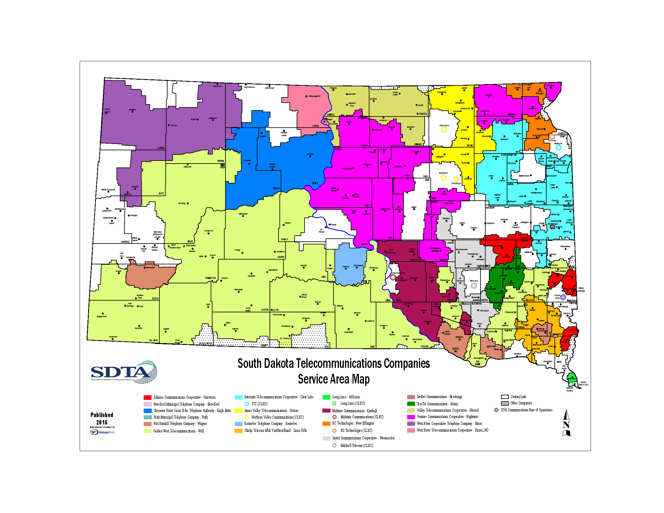 Service Areas South Dakota Association