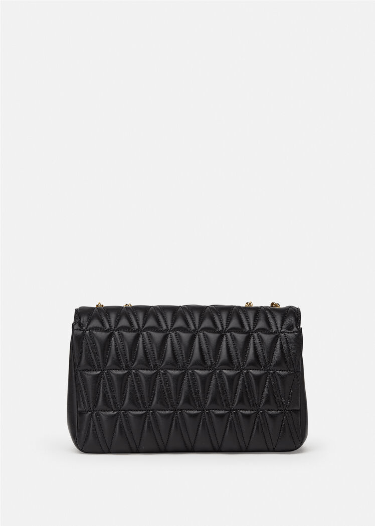 Versace Virtus Quilted Nappa Leather Shoulder Bag SeaChange Oceana