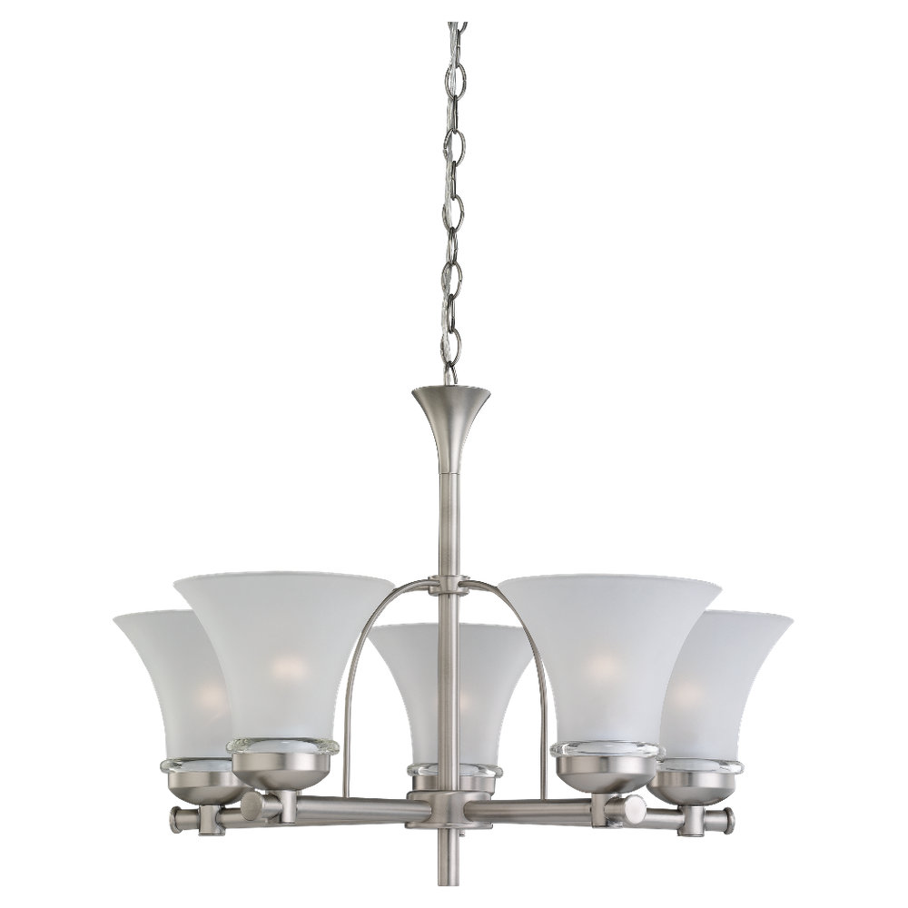 31283965,Five Light Chandelier,Antique Brushed Nickel
