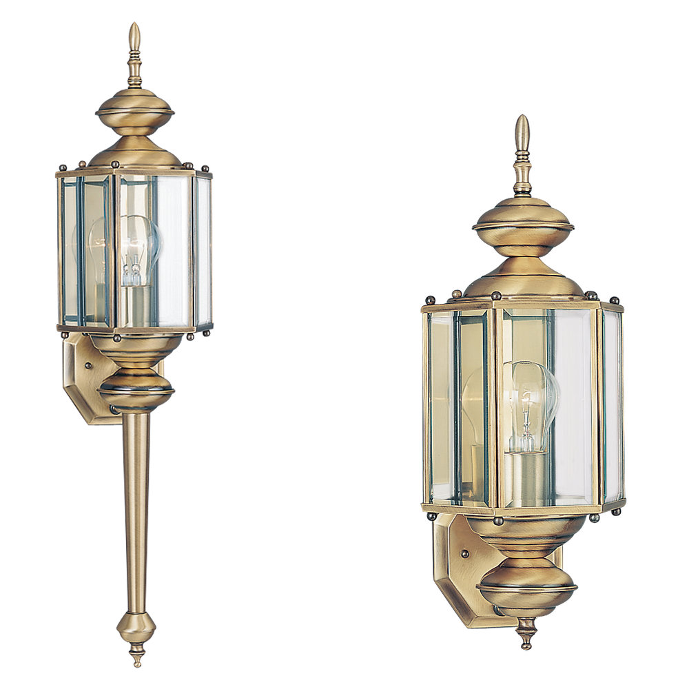 851001,One Light Outdoor Wall Lantern,Antique Brass