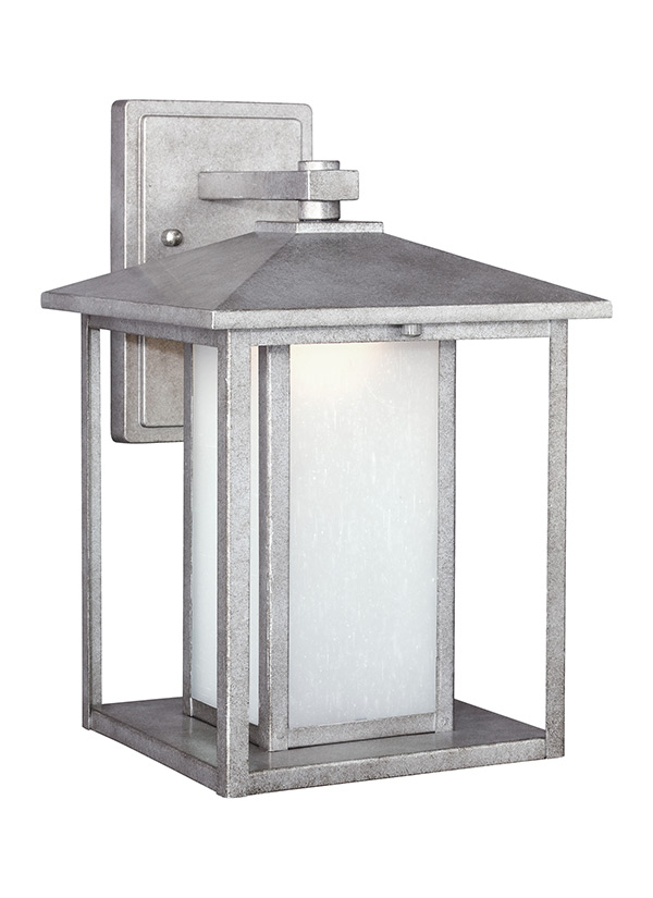 8903191S57,Large LED Outdoor Wall Lantern,Weathered Pewter