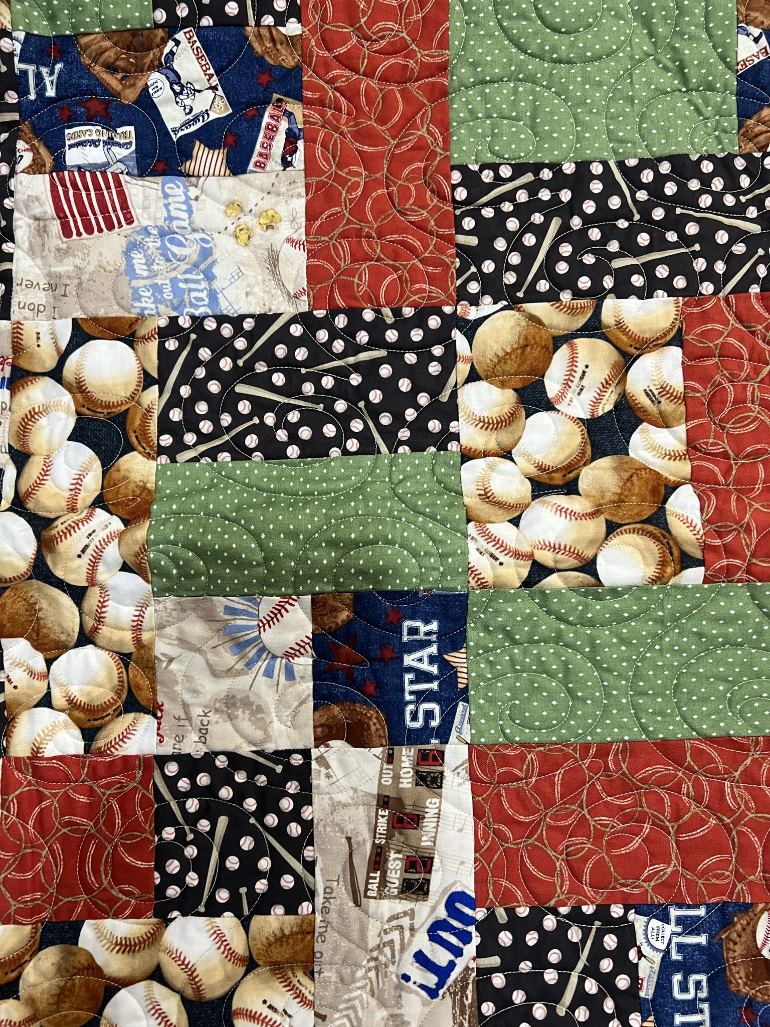 Baseball Baby Quilt Seams Divine
