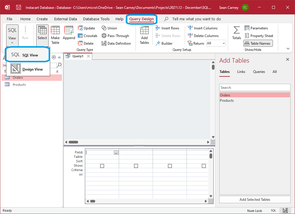 SQL for accounting and finance professionals Sean Carney
