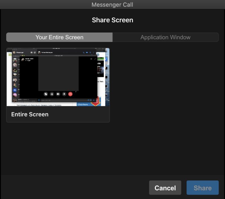 How to do Screen Sharing on Facebook Messenger
