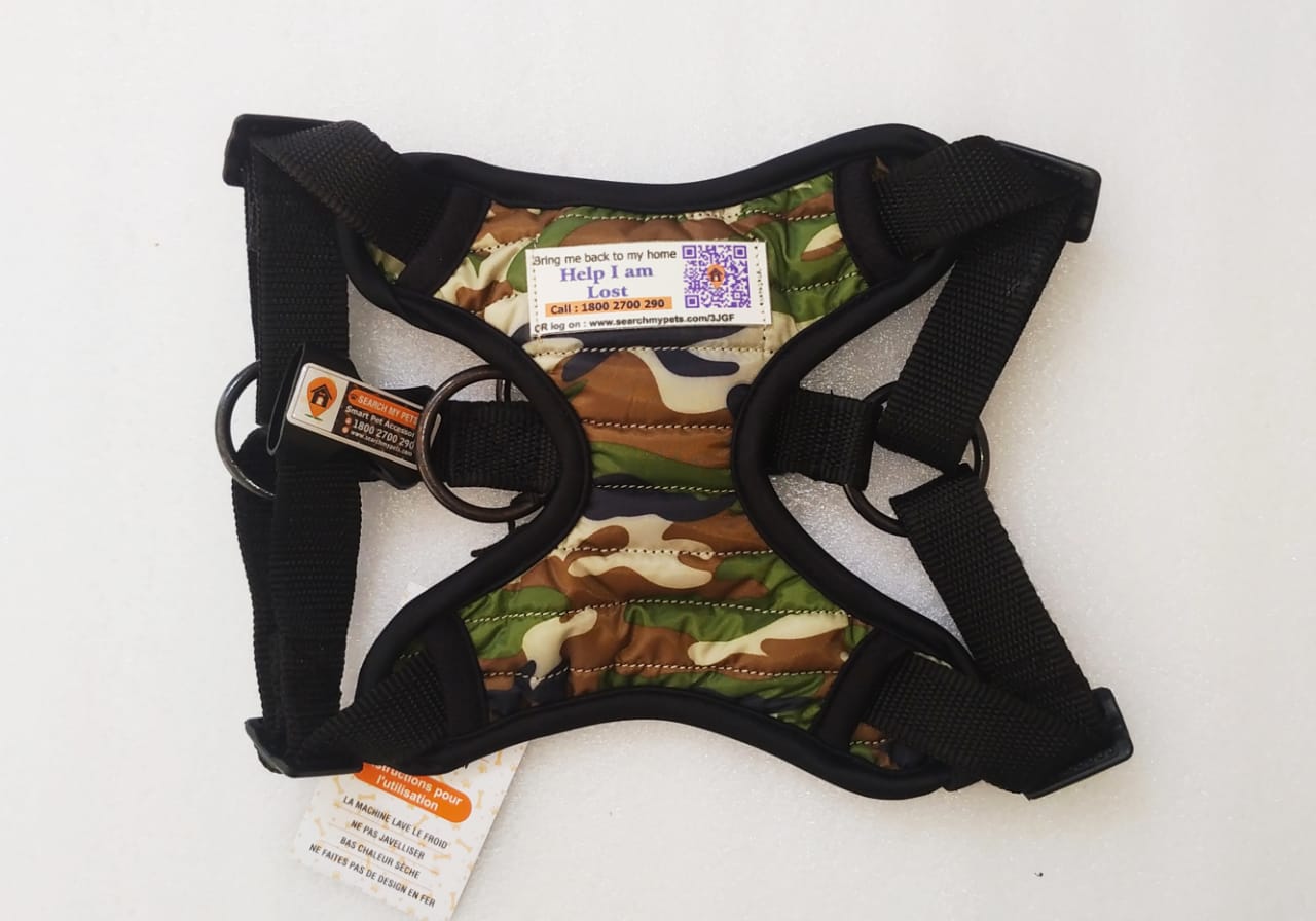 Smart Dog Harness, Dog Tracking Harness, Anti lost dog harness, Blue