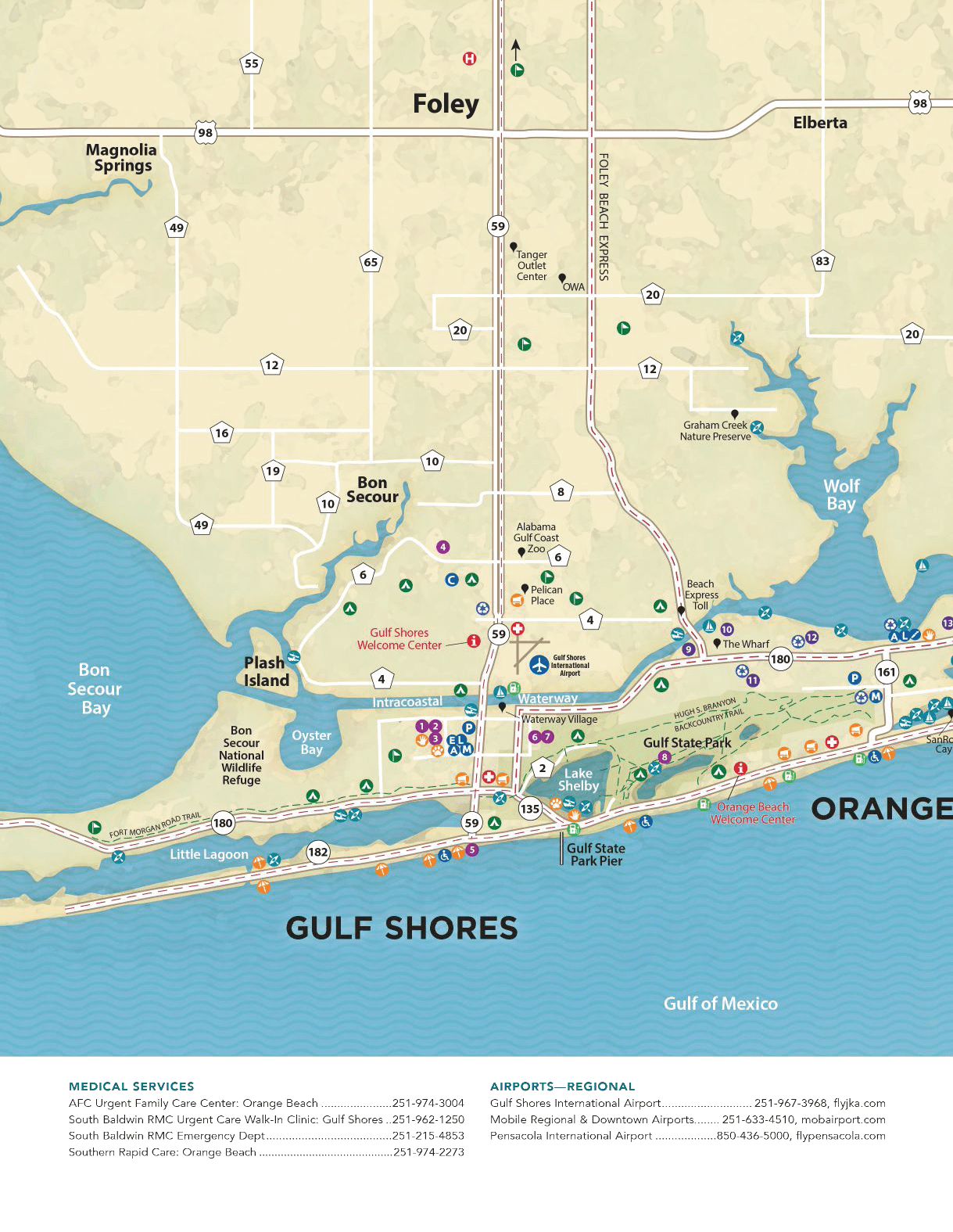Gulf Shores and Orange Beach Maps 2023