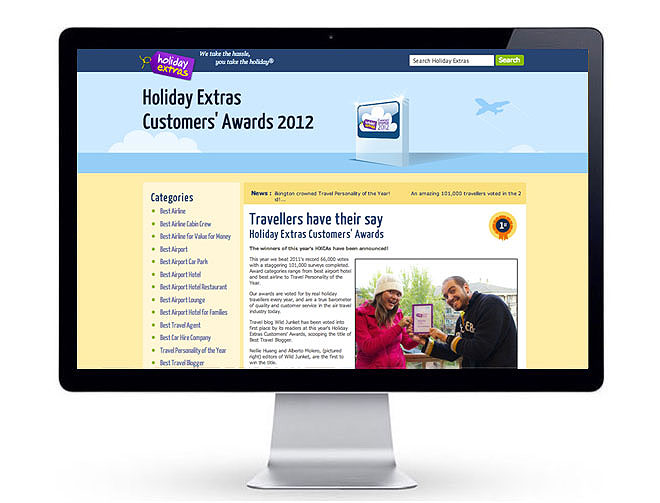 Holiday Extras (U.K.) Customer Awards Seattle SEO and PPC Leader