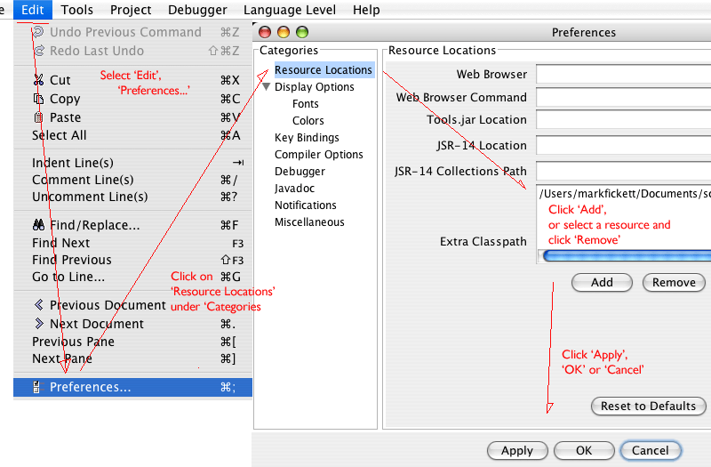 Adding and Removing JAR files in DrJava